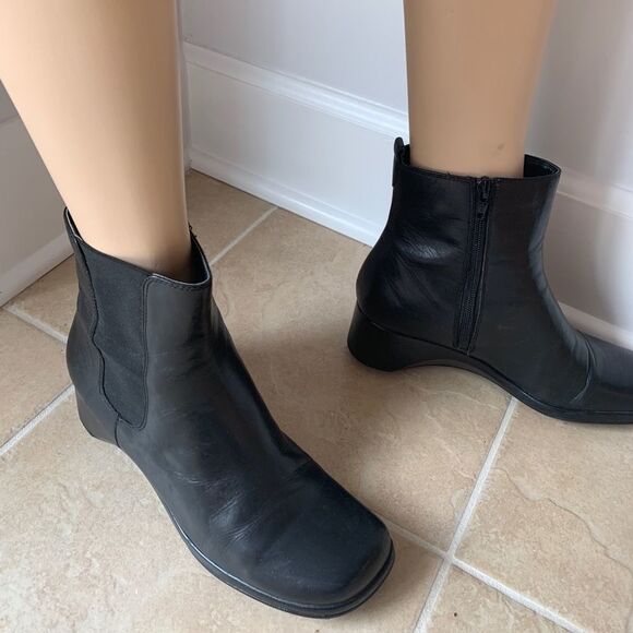 Y2K Liz Claiborne Flower Flex Size 8 Boots Leather - Picture 7 of 8